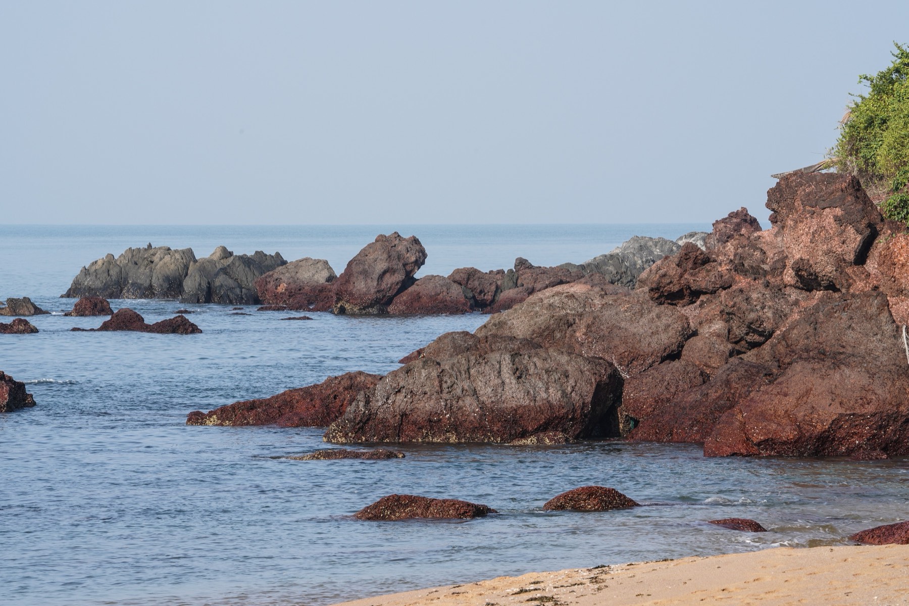 Rocky cove on the Goa coast